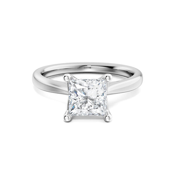 Princess-Cut Solitaire Diamond Engagement Ring